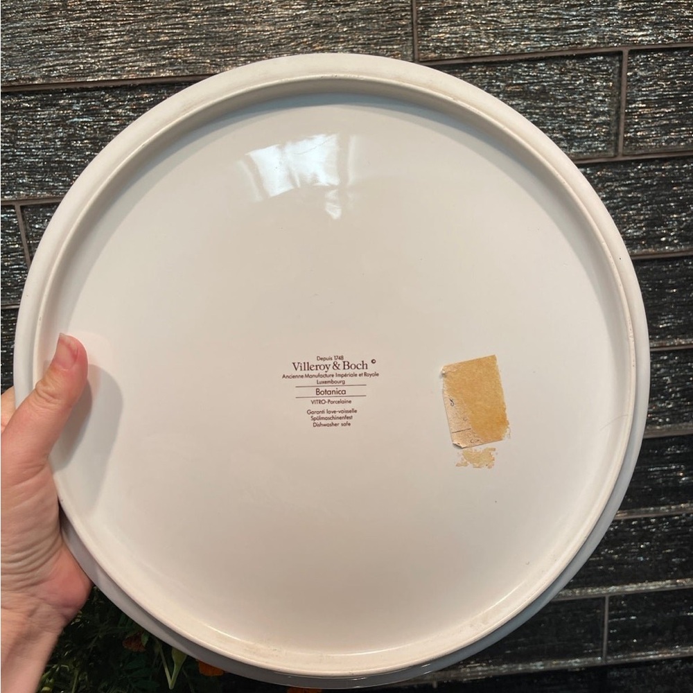 VILLEROY & BOCH Botanica 12" Cake Plate / Tray -Salvia Pratensis Meadow Sage - Picture 7 of 9